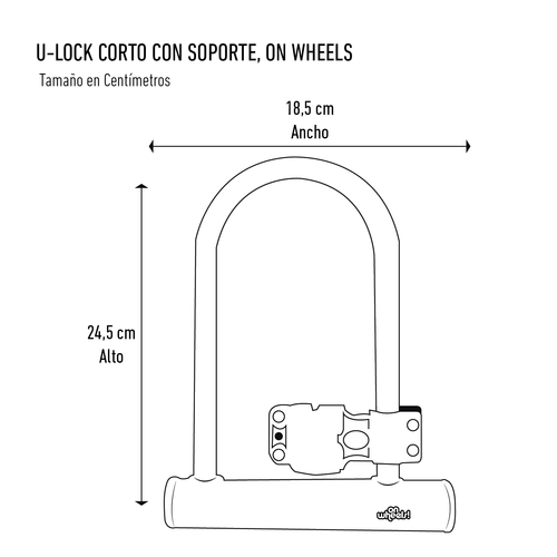 Candado U-Lock Onwheels Corto-Azul 3