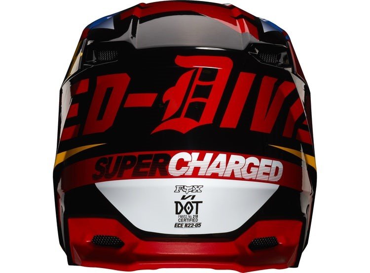 CASCO MOTO V1 CZAR NEGRO AMARILLO FOX 3