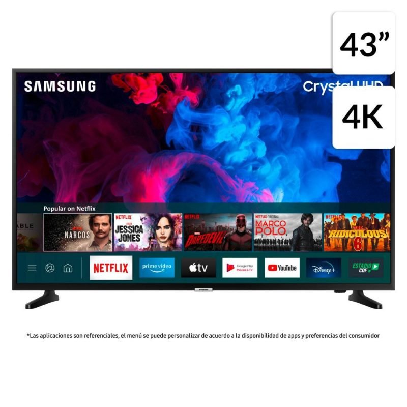 LED Sansung 43TU7090 Crystal UHD 4K Smart TV portada