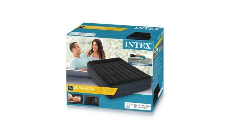 Colchón Inflable Eléctrico Intex 2 Plazas Azul (2)