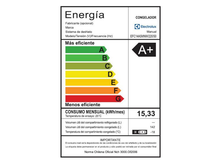 Freezer Electrolux 142 Lt EFC14A5M 2