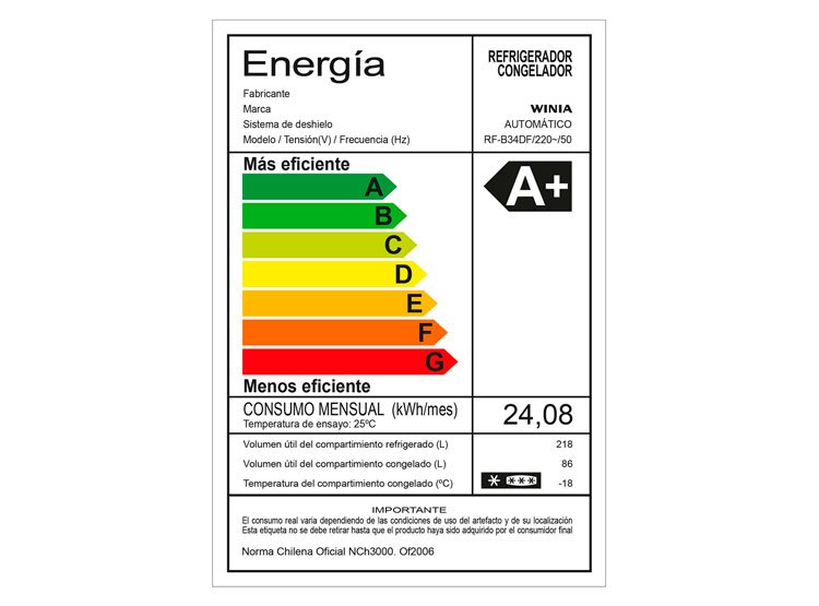 REFRIGERADOR WINIA BM RF-B34DF 7