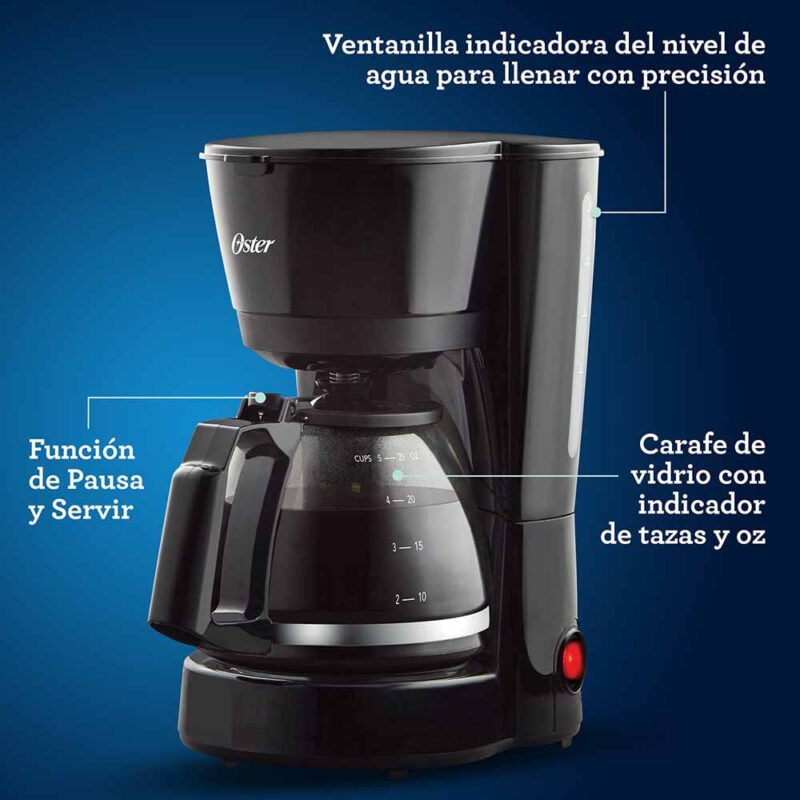 Cafetera Oster de 5 tazas con filtro permanente BVSTDC05 (5)