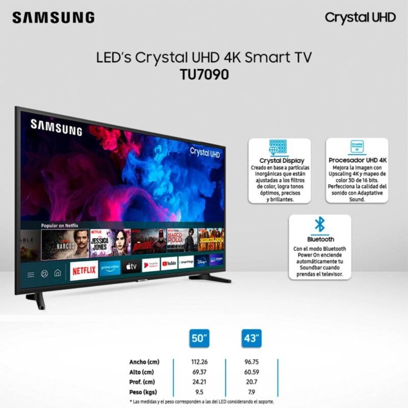 LED 50 UN50TU7090GXZS 4K Ultra HD Smart TV (2)