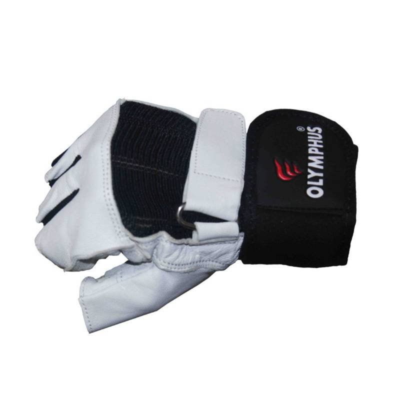 Guantes Pesas Cuero Muñequeras olymphus XL 1