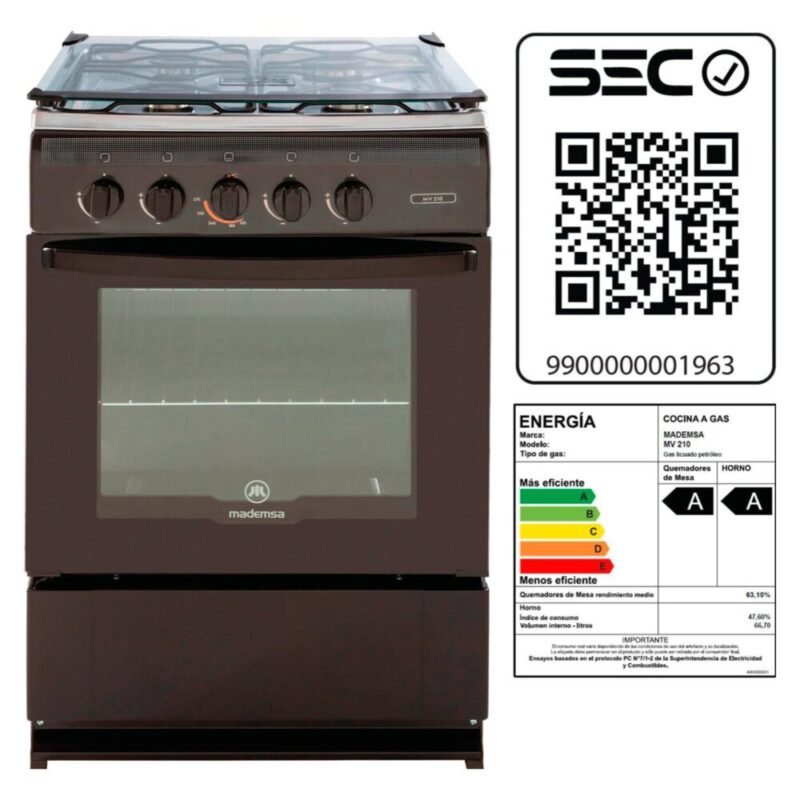 Cocina Gas 4 Quemadores MV210