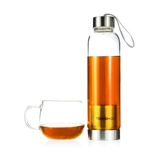 Botella De Vidrio Té E Infusiones 550Ml Azul 3