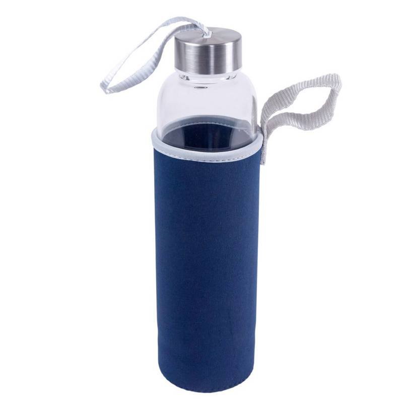 Botella De Vidrio Té E Infusiones 550Ml Azul