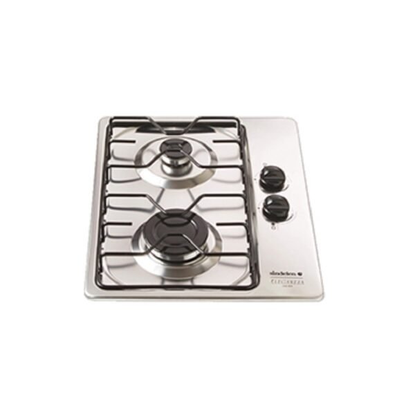 Cocina Encimera A Gas Enlozada 2 Platos Blanca Con Tapa