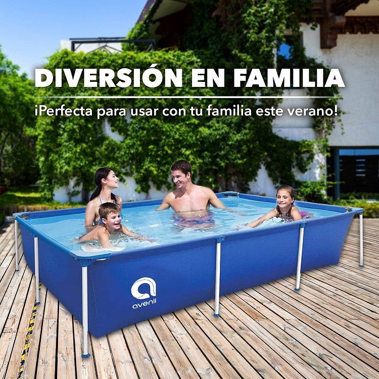 Piscina Rectangular 1287Lts 42x228x159cm Celeste 5