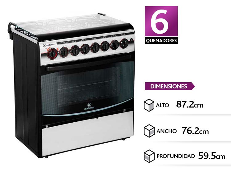 Cocina Mademsa Diva 870 6Q 2