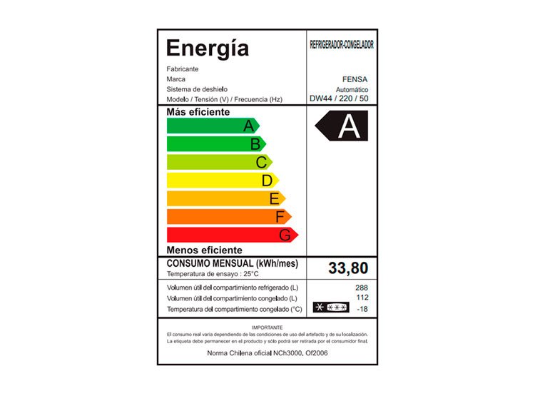 REFRIGERADOR FENSA TOP MOUNT NO FROST DW44S 4