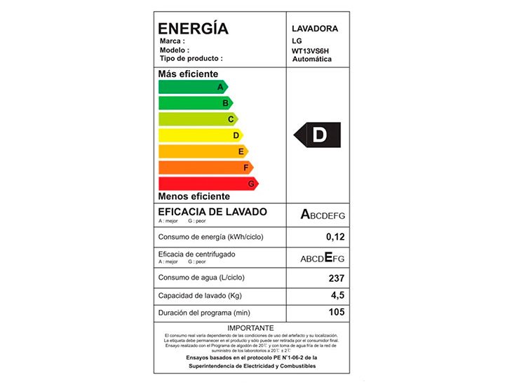 Lavadora Carga Superior 13 Kg LG WT13VS6H Turbowash 3D 9