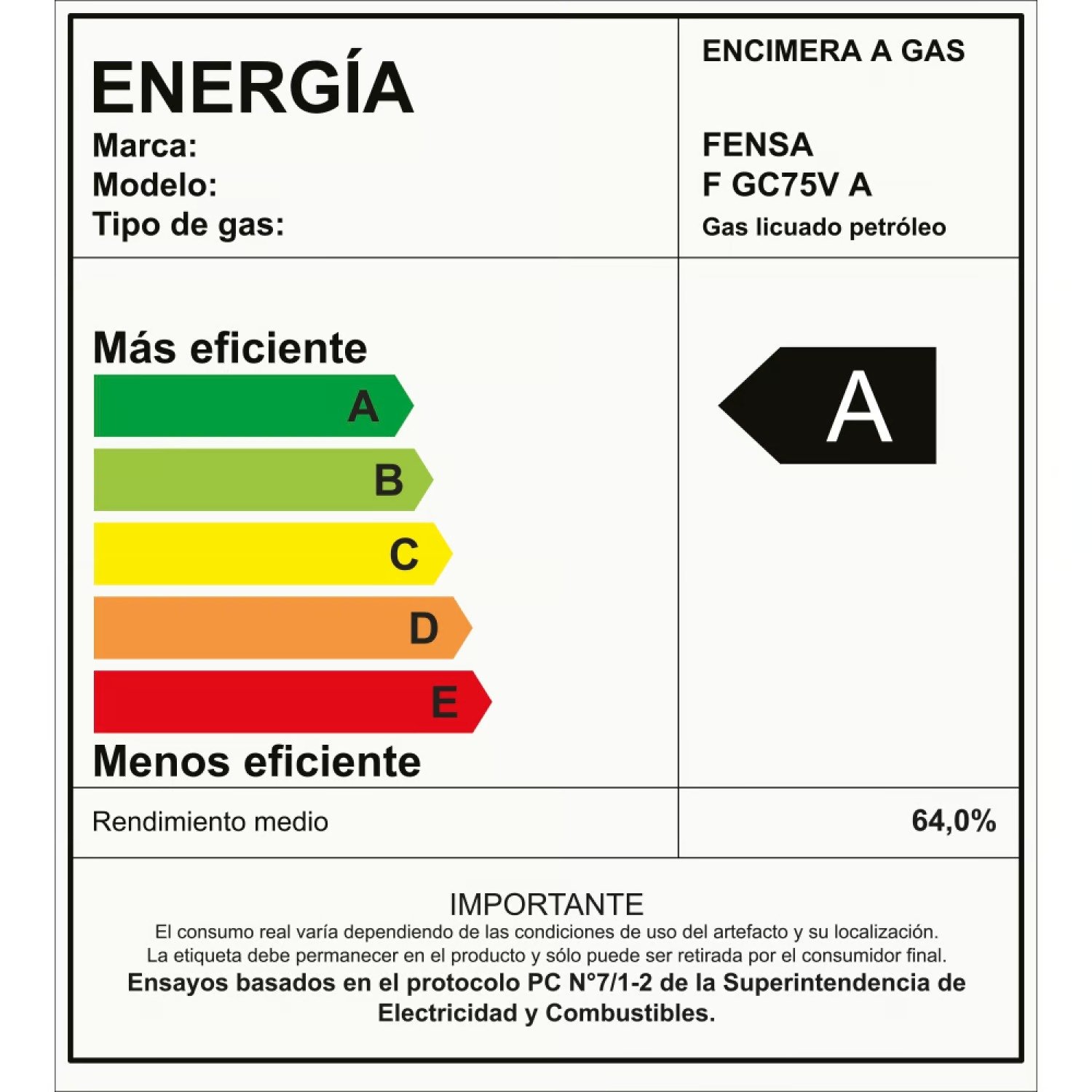 Encimera a Gas 5 Quemadores F GC75V A Fensa 8_7_11zon