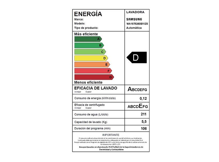 Lavadora Automática 15 Kg Samsung Wa15T5260ByZs Silver 6