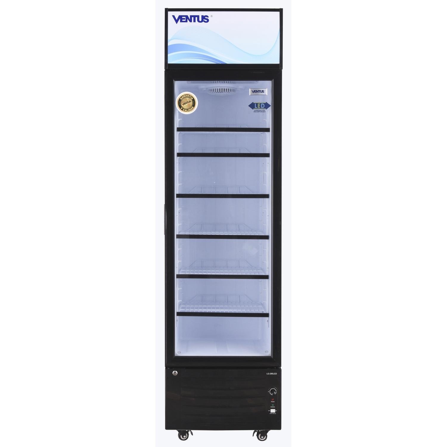 Visi-Cooler 1 puerta 290 litros negro